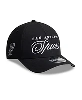 New Era Men's Black San Antonio Spurs 2025 Nba Draft M-Crown A-Frame 9FORTY Adjustable Hat