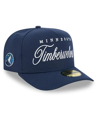 New Era Men's Navy Minnesota Timberwolves 2025 Nba Draft A-Frame 59FIFTY Fitted Hat