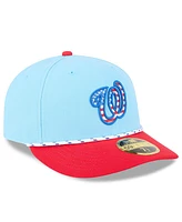 New Era Men's Light Blue/Red Washington Nationals 2025 Fourth of July Low Profile 59FIFTY Fitted Hat