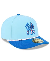 New Era Men's Light Blue/Blue New York Yankees 2025 Fourth of July Low Profile 59FIFTY Fitted Hat