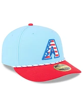 New Era Men's Light Blue/Red Arizona Diamondbacks 2025 Fourth of July Low Profile 59FIFTY Fitted Hat