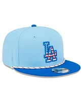 New Era Men's Light Blue/Royal Los Angeles Dodgers 2025 Fourth of July 9FIFTY Snapback Hat