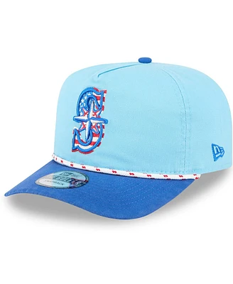 New Era Men's Light Blue/Blue Seattle Mariners 2025 Fourth of July Golfer Snapback Hat