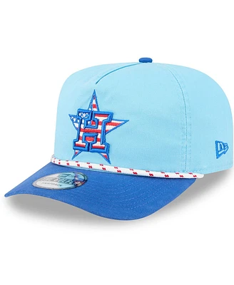 New Era Men's Light Blue/Blue Houston Astros 2025 Fourth of July Golfer Snapback Hat