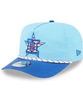 New Era Men's Light Blue/Blue Houston Astros 2025 Fourth of July Golfer Snapback Hat