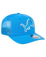 New Era Men's Blue Detroit Lions Team Collection 9SEVENTY Stretch-Snap Adjustable Hat