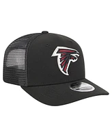 New Era Men's Black Atlanta Falcons Team Collection 9SEVENTY Stretch-Snap Adjustable Hat