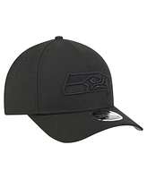 New Era Men's Black Seattle Seahawks Team Collection 9FORTY M-Crown A-Frame Adjustable Hat