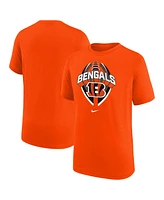 Nike Big Boys and Girls Orange Cincinnati Bengals Icon Legend T-Shirt