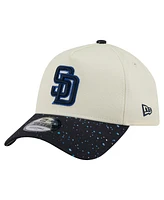 New Era Men's Cream San Diego Padres Speckle A-Frame 9FORTY Adjustable Hat