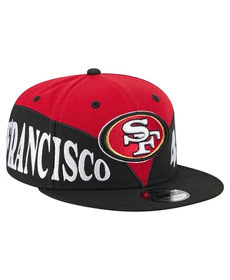 New Era Men's Scarlet/Black San Francisco 49ers Split 9FIFTY Snapback Hat
