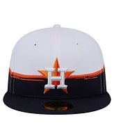 New Era Men's Navy/White Houston Astros Paint Stroke 59FIFTY Fitted Hat