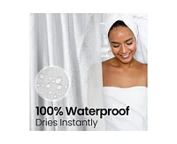 LiBa Cloth Fabric Shower Curtain, Heavy Duty Waterproof