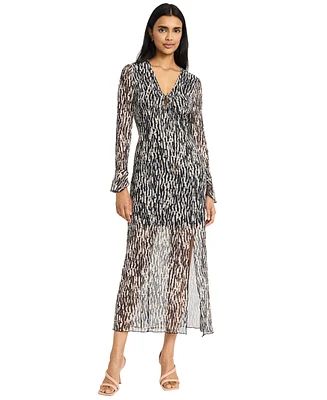 Donna Morgan Women's Long-Sleeve A-Line Dress