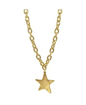 Bowood Lane 12k Gold Plated Chain With Textured Star Charm