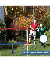 Premium Solid Plastic Ladder Ball Toss Game Set with Ladder Ball Bolas & Carrying Case