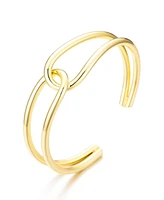 Adornia 14K Gold Plated Overlapping Cuff Bracelet