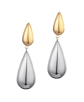Adornia Two Tone Mixed Metal Teardrop Drop Earrings