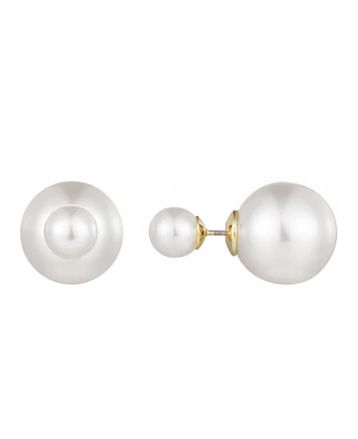Adornia Cultivated Pearl Double Sided Stud Earrings