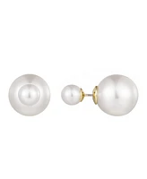 Adornia Cultivated Pearl Double Sided Stud Earrings