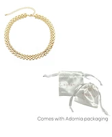 Adornia Gold Plated Grid Chain Necklace