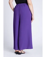 Eloquii Women's Plus Wide Leg Chiffon Pant
