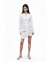 Nocturne Women's Linen Mini Dress with Accessory Detail