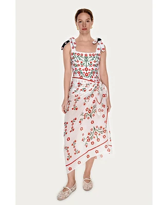 Jessie Zhao New York Women's Beach Sarong Wrap - Day Garden