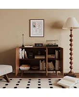 Streamdale Furniture Farmhouse Tv Stand/Console with Doors & Shelves