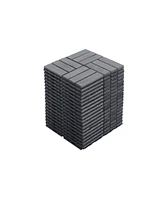 Streamdale Furniture Interlocking Deck Tiles, Light Gray Acacia, 12"x12" (30 Pcs)