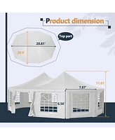Streamdale Furniture 29x21ft White Party Wedding Tent - Waterproof Gazebo