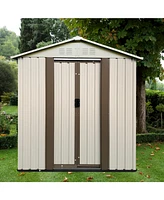 Streamdale Furniture Outdoor Storage Garden Shed 5FTx3FT Apex Roof White