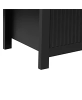 Streamdale Furniture Wave-Pattern Sideboard Cabinet
