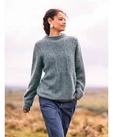 Celtic & Co. Women's British Wool Gansey Sweater