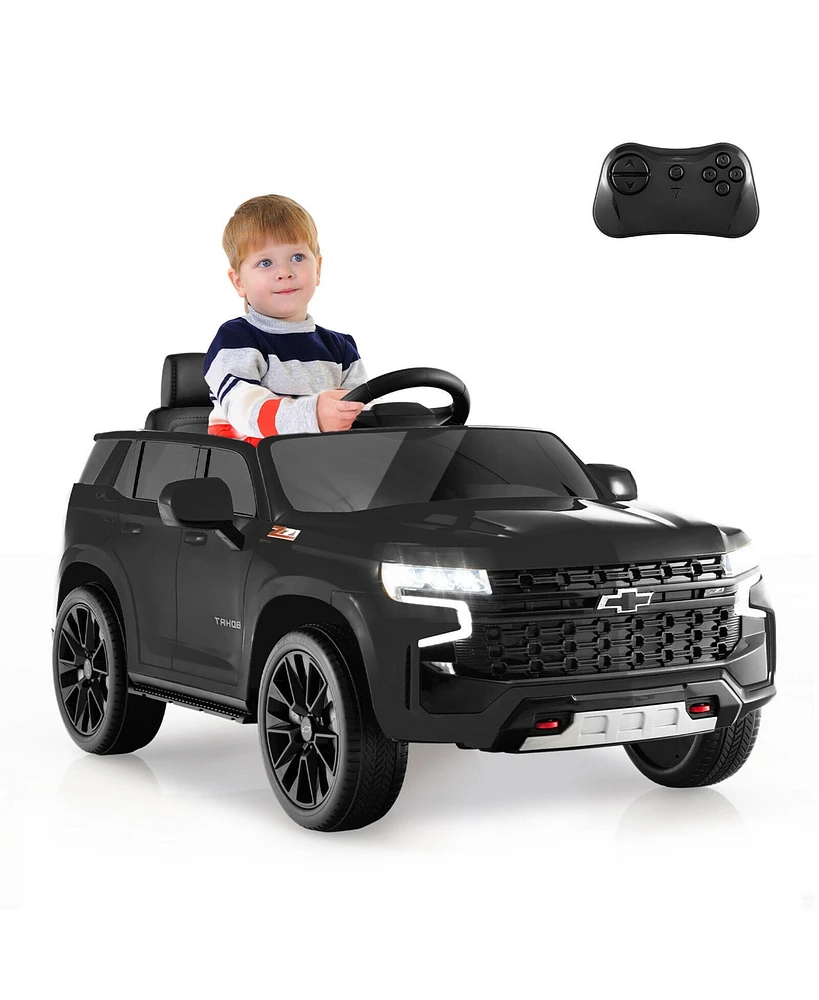 Gymax 12V Kids Ride On Car Chevrolet Tahoe Electric Truck Suv Remote w/ Light & Music