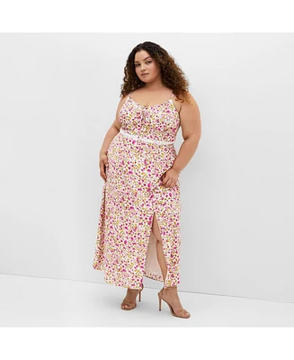 City Chic Women's Plus Sweet Floral Maxi Dress