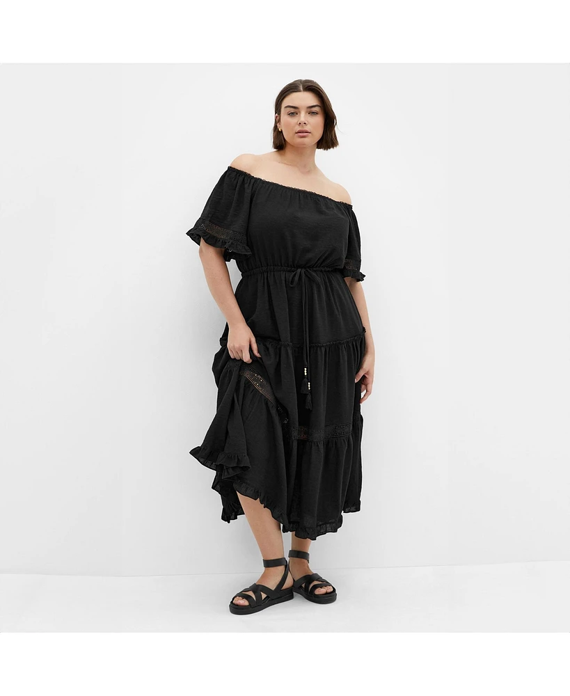 City Chic Women's Angel Midi Dress
