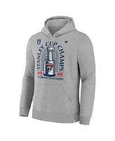 Fanatics Men's Heather Gray Florida Panthers 2025 Stanley Cup Champions Locker Room Fleece Pullover Hoodie