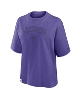 Nike Women's Purple Minnesota Vikings Glory Arch Boxy T-Shirt