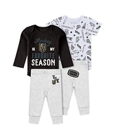 Wear by Erin Andrews Baby Boys and Girls 3-Piece Vegas Golden Knights Turn Me Around Bodysuits Pants Set