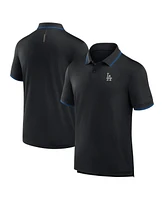 Fanatics Men's Black Los Angeles Dodgers Front Office Move Mono Pique Polo Shirt