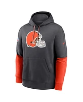 Nike Men's Anthracite Cleveland Browns 2024 Sideline Club Pullover Hoodie