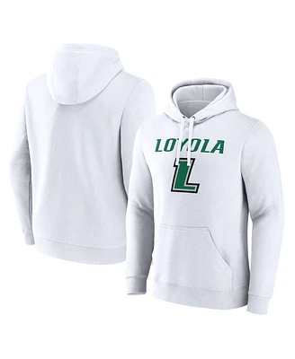 Fanatics Men's White Loyola Greyhounds Primary Logo Pullover Hoodie