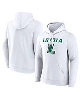 Fanatics Men's White Loyola Greyhounds Primary Logo Pullover Hoodie