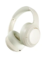 Sugift Beige Over-Ear Bluetooth Headphones with Noise Cancellation