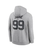 Nike Men's Aaron Judge Heather Gray New York Yankees Player Name Number Club Fleece Pullover Hoodie