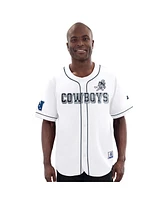 G-iii Sports by Carl Banks Men's White Dallas Cowboys Throwback Relay Baseball Jersey