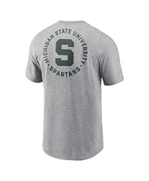 Nike Men's Heather Gray Michigan State Spartans Campus 2-Hit T-Shirt
