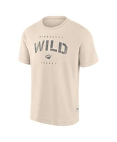 Fanatics Men's Cream Minnesota Wild Elements Weathered Tonal Future Ground T-Shirt
