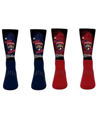 Starter Men's and Women's 2-Piece Florida Panthers 2025 Stanley Cup Champions Blackout Crew Socks Set